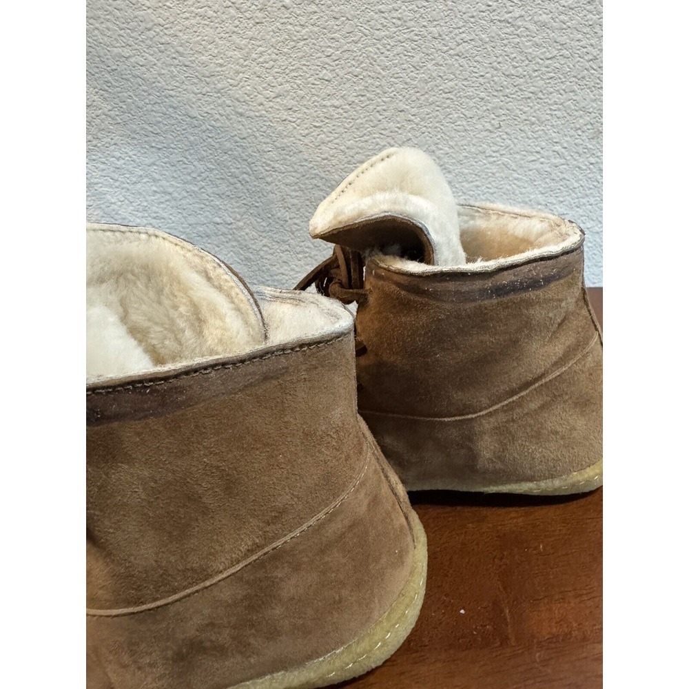 Laidback London Suede Moccasin Boot Womens sz 37 6.5 Tan Brown Anthropologie - Picture 6 of 7